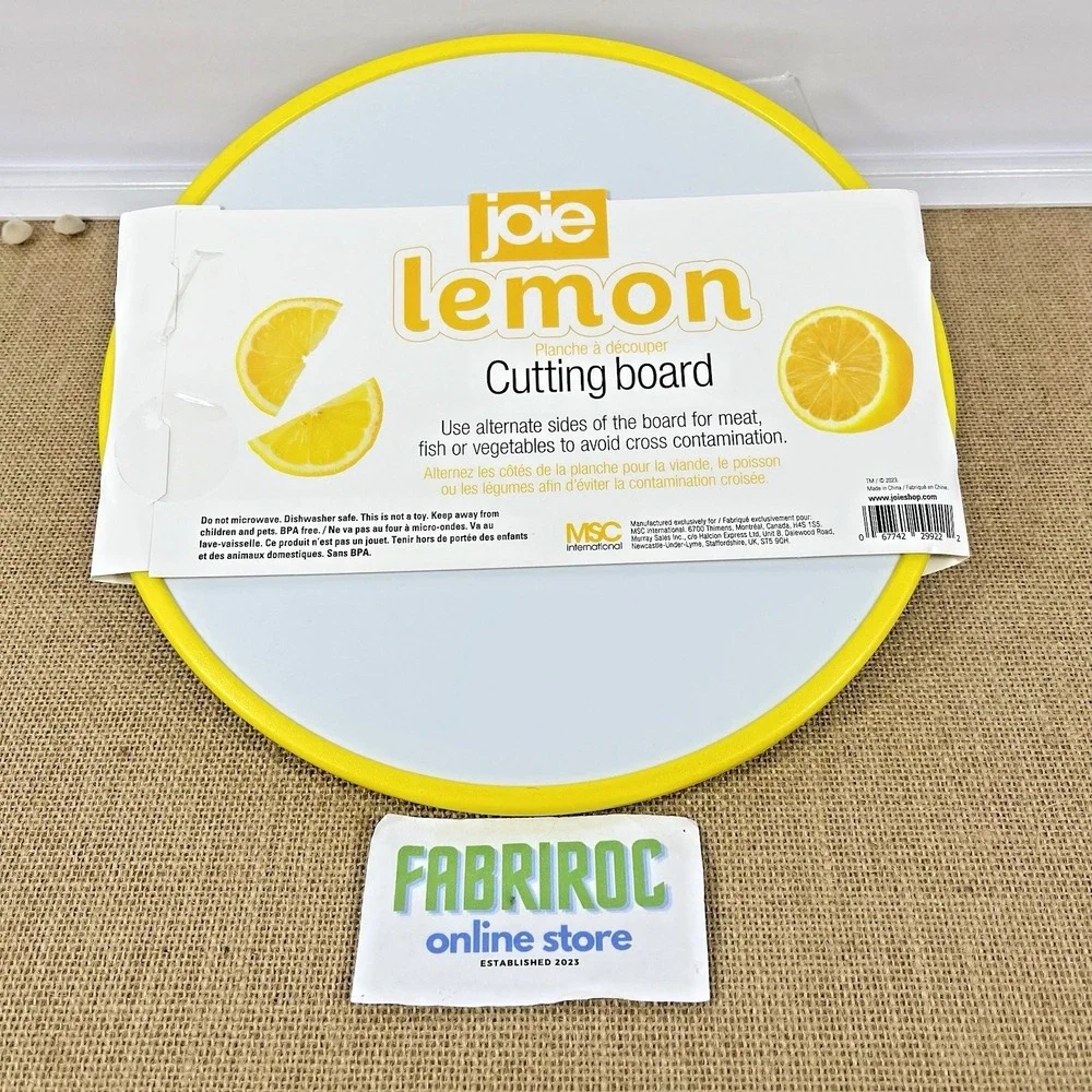 Lemon Cutting Board Yellow Joie